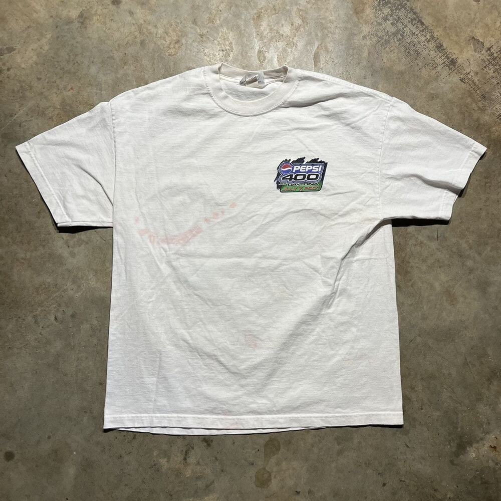 Vintage 2000s Daytona 400 White Nascar Racing T-Shirt